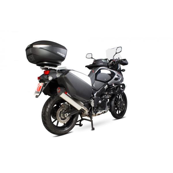 Scorpion Exhaust Suzuki DL1000 V-Strom 2014 - 2019 Serket Parallel Slip-on Brushed Stainless Steel Sleeve